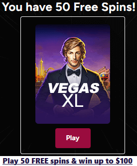 50 Free Spins on Vegas XL, SlotsWin Casino